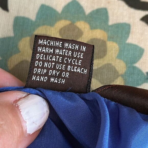 Vintage 80s Espresso Brand Royal Blue Full Polyester Midi Skirt - Picture 6 of 8